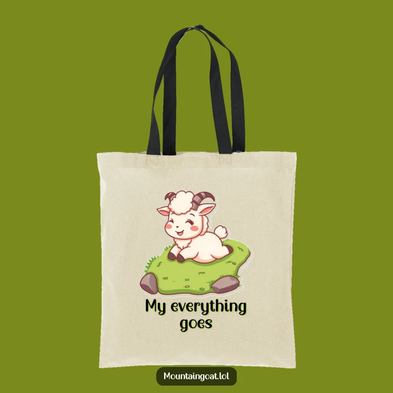 Funny Mountain Goat Sliding Tote Bag: Carry Your Adventure Style