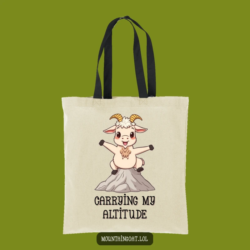 Funny Mountain Goat Tote Bag: Carry Your Serenity and Whimsical Style