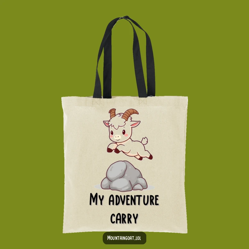 Funny Kawaii Mountain Goat Tote Bag - Carry Cuteness with This Animal Lover Gift