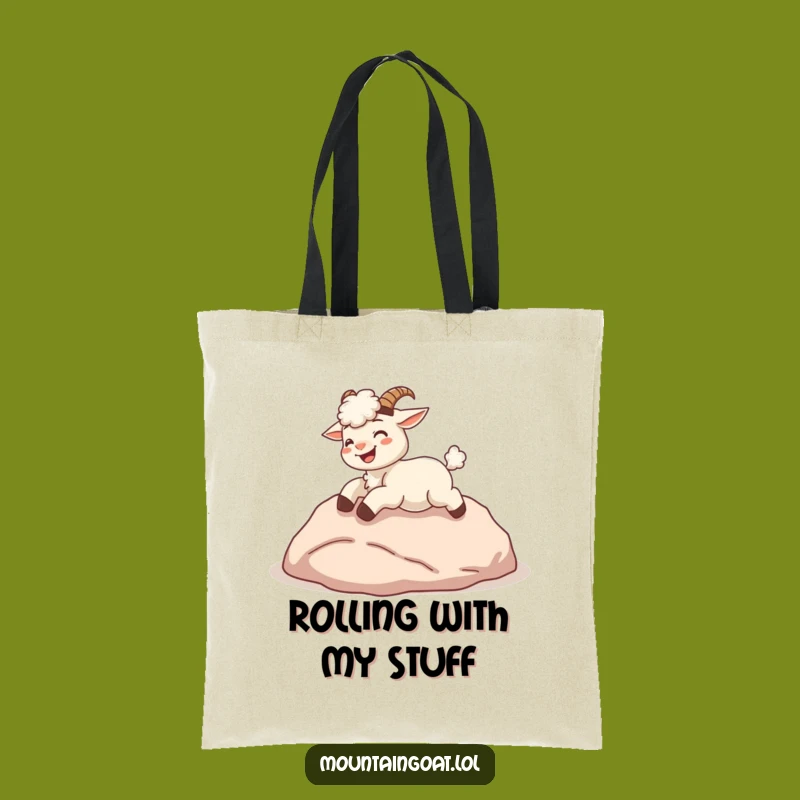 Funny Kawaii Goat Tote Bag: Rolling with Fun, Practical Funny Gift