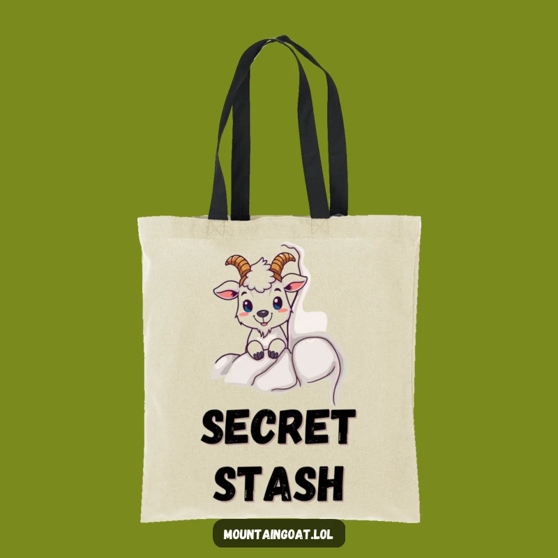 Funny Curious Goat Peeking Tote Bag - Whimsical & Humorous Carry-All